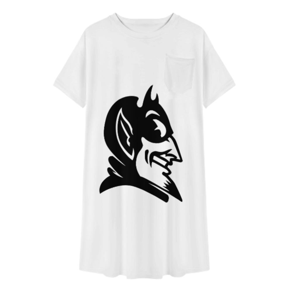 Vintage Devil Mascot Graphic T-Shirt – Retro Sports Fan Gothic Logo Tee(z921)