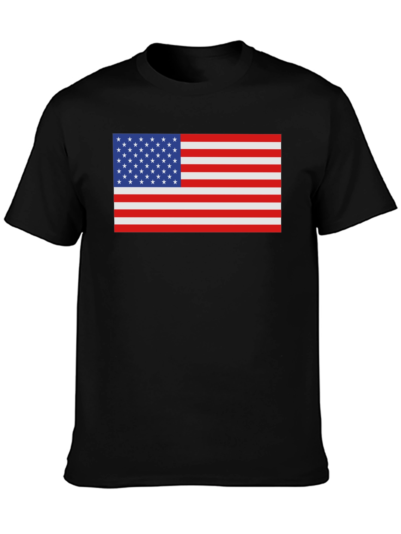 American Flag Graphic Black T-Shirt
