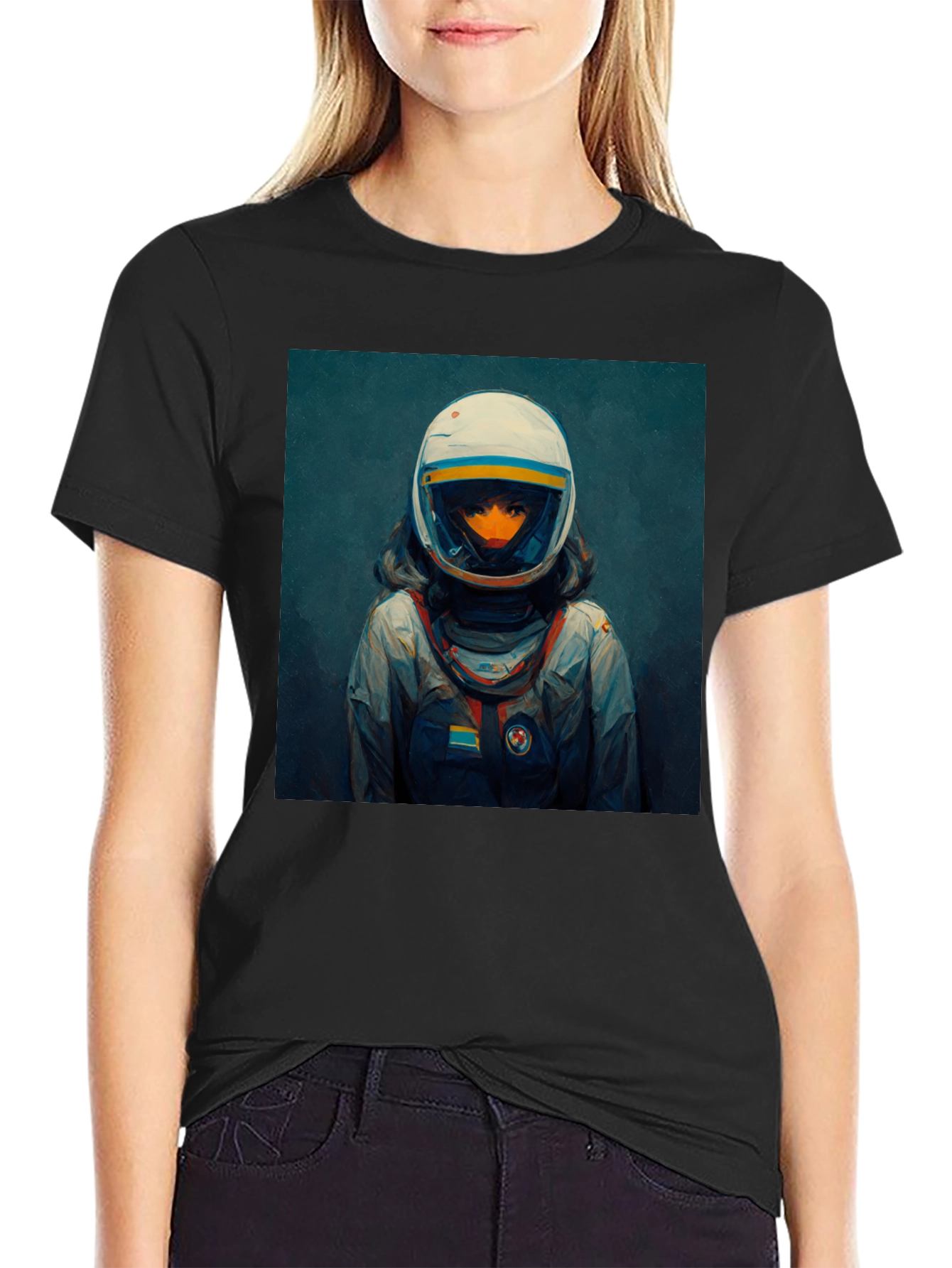 Astronaut Graphic Tee - Cool Space Helmet Design
