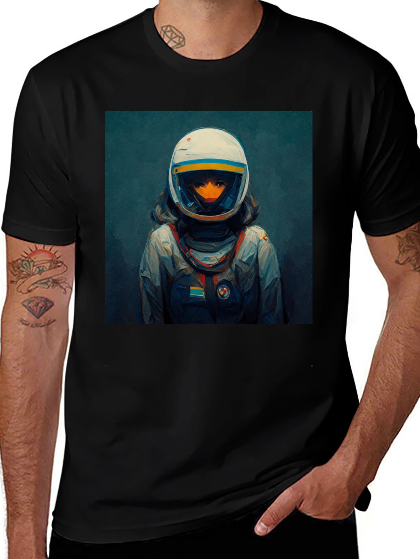 Astronaut Graphic Tee - Cool Space Helmet Design