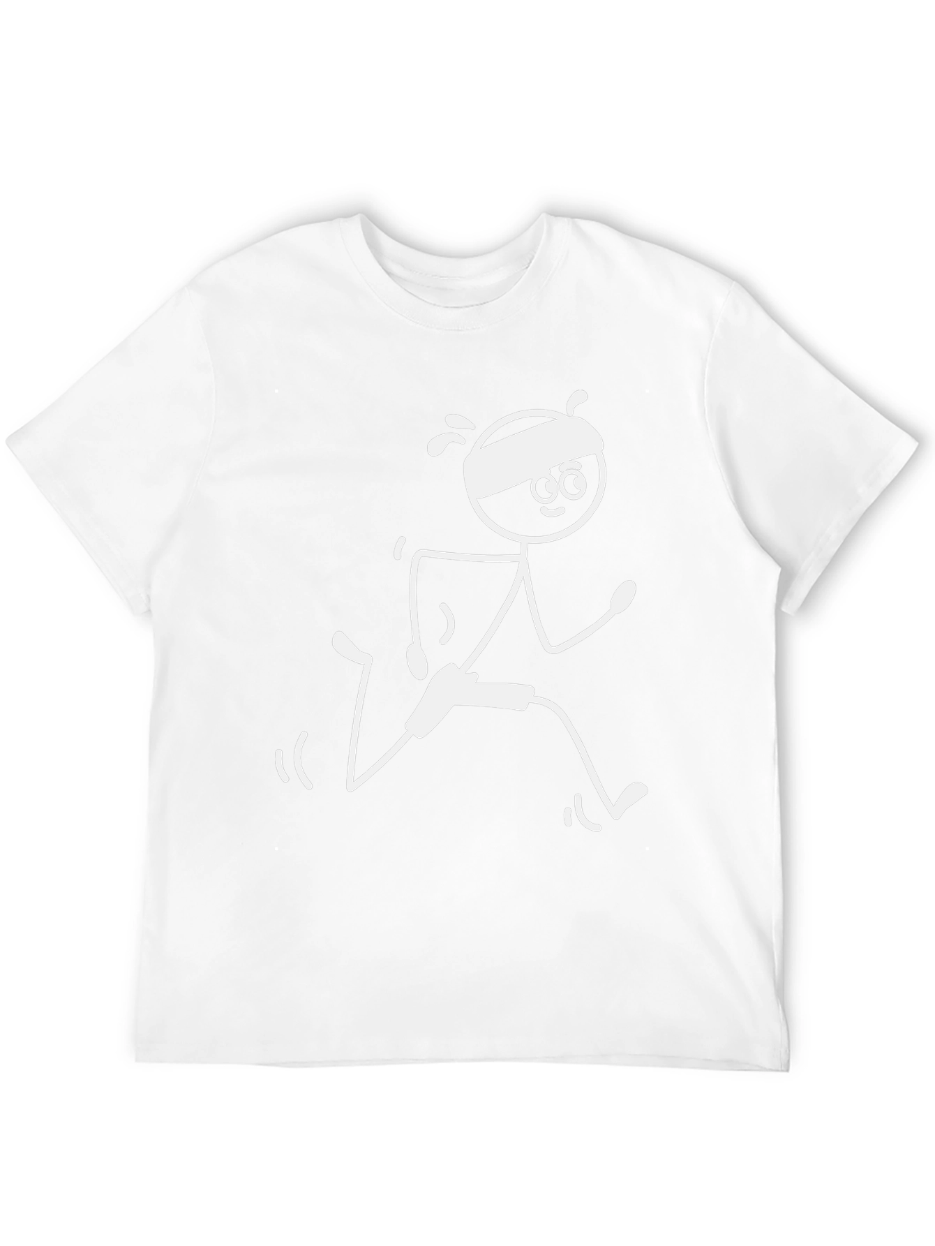 Runner Stick Figure Graphic Tee - Black