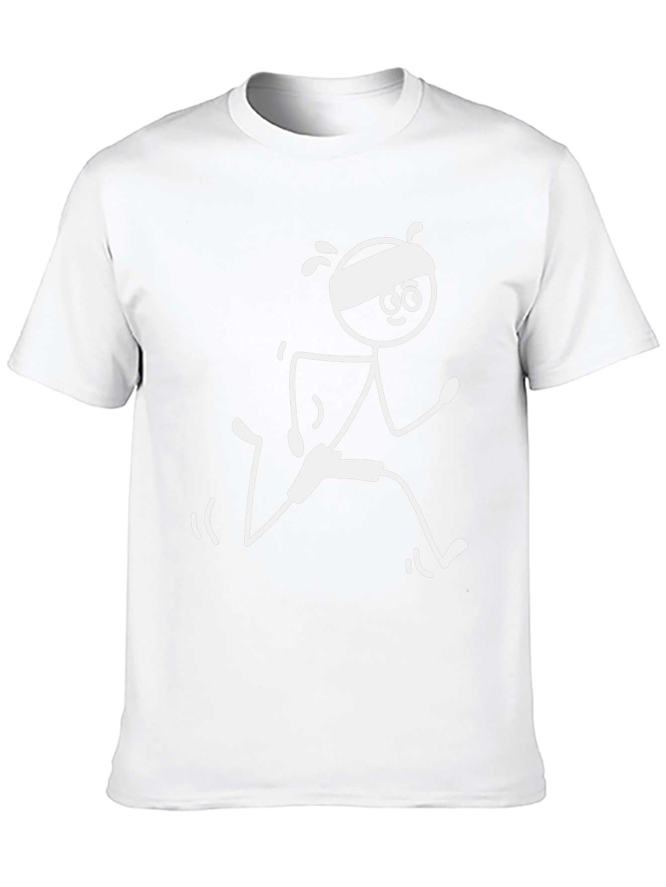 Runner Stick Figure Graphic Tee - Black