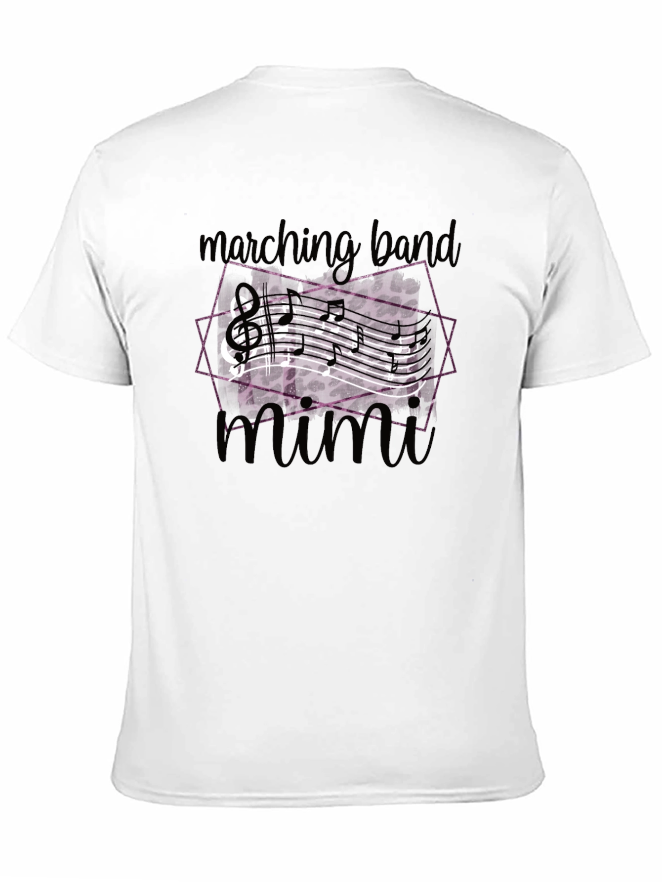 Marching Band Mimi T-Shirt - Music Notes Design