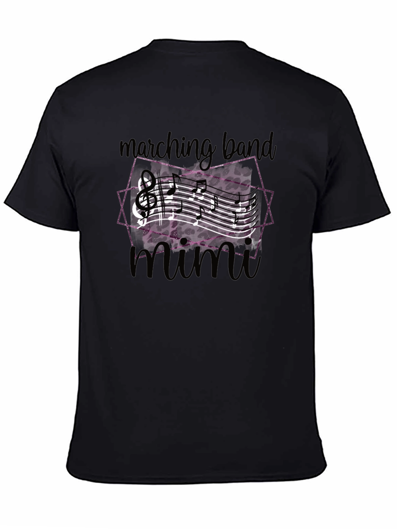 Marching Band Mimi T-Shirt - Music Notes Design