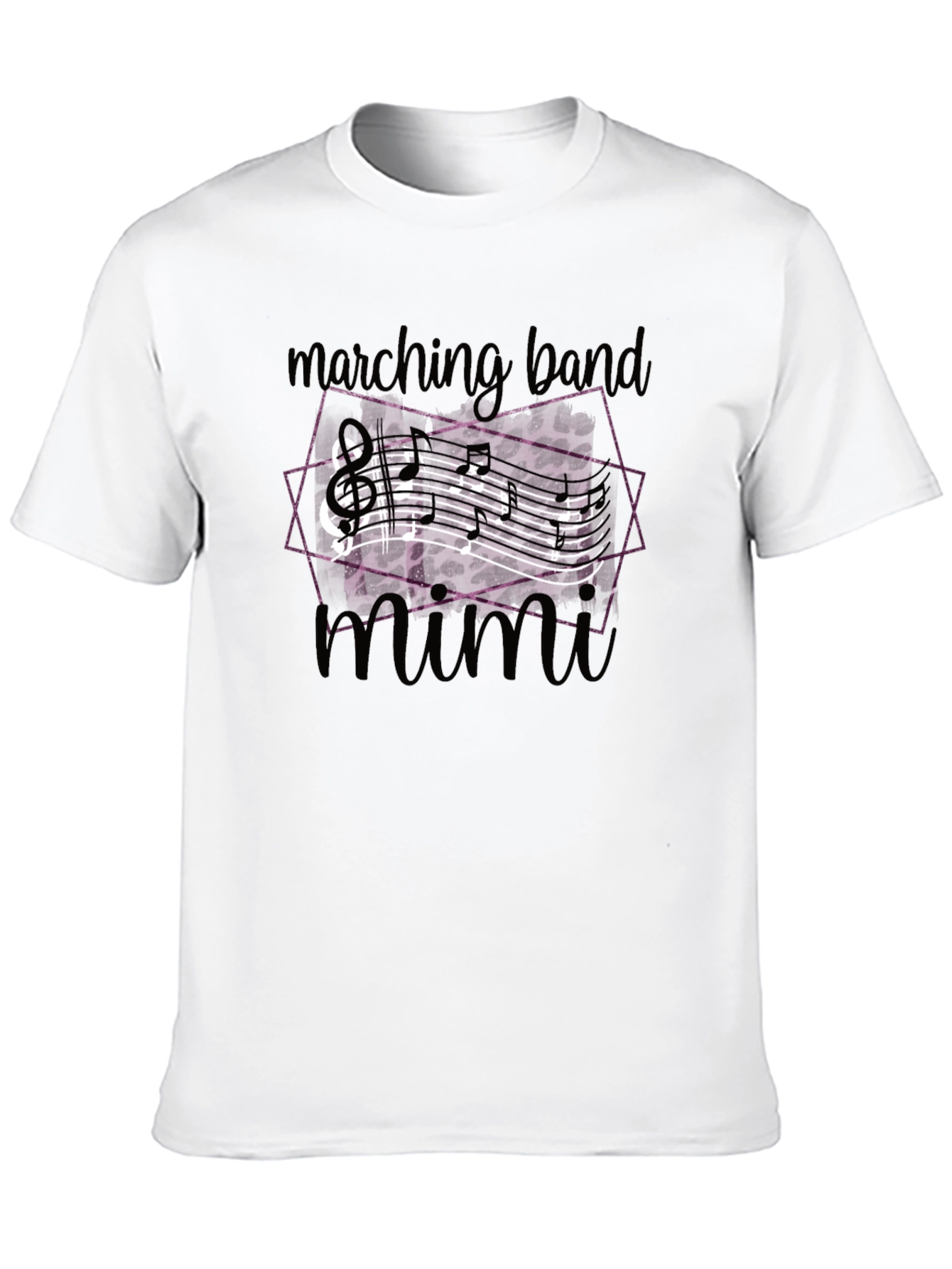 Marching Band Mimi T-Shirt - Music Notes Design