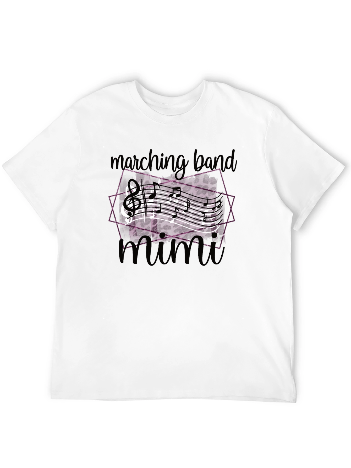 Marching Band Mimi T-Shirt - Music Notes Design