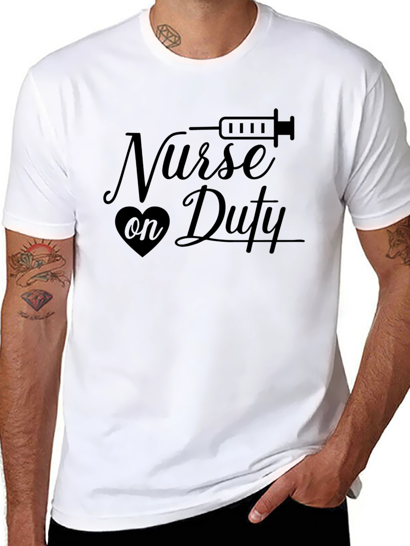 Nurse on Duty Black T-Shirt - Medical Professional Apparel