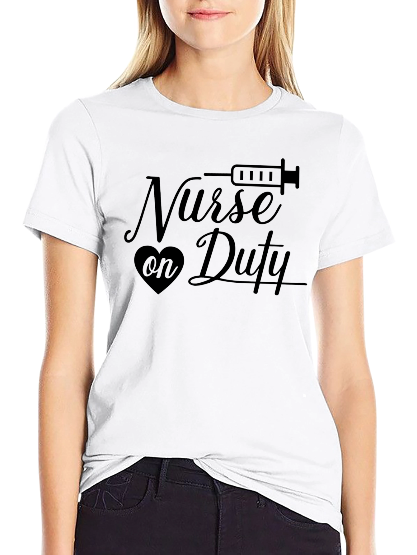 Nurse on Duty Black T-Shirt - Medical Professional Apparel