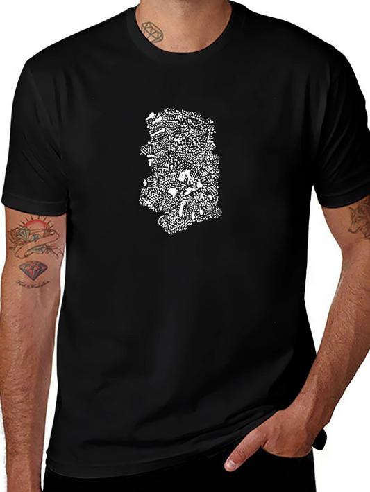 Abstract Doodle Graphic Tee