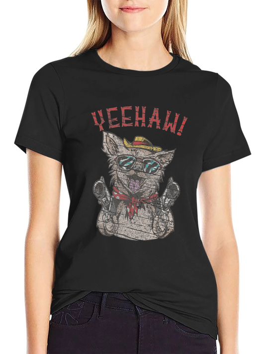 Yeehaw Dog T-Shirt - Novelty Graphic Tee