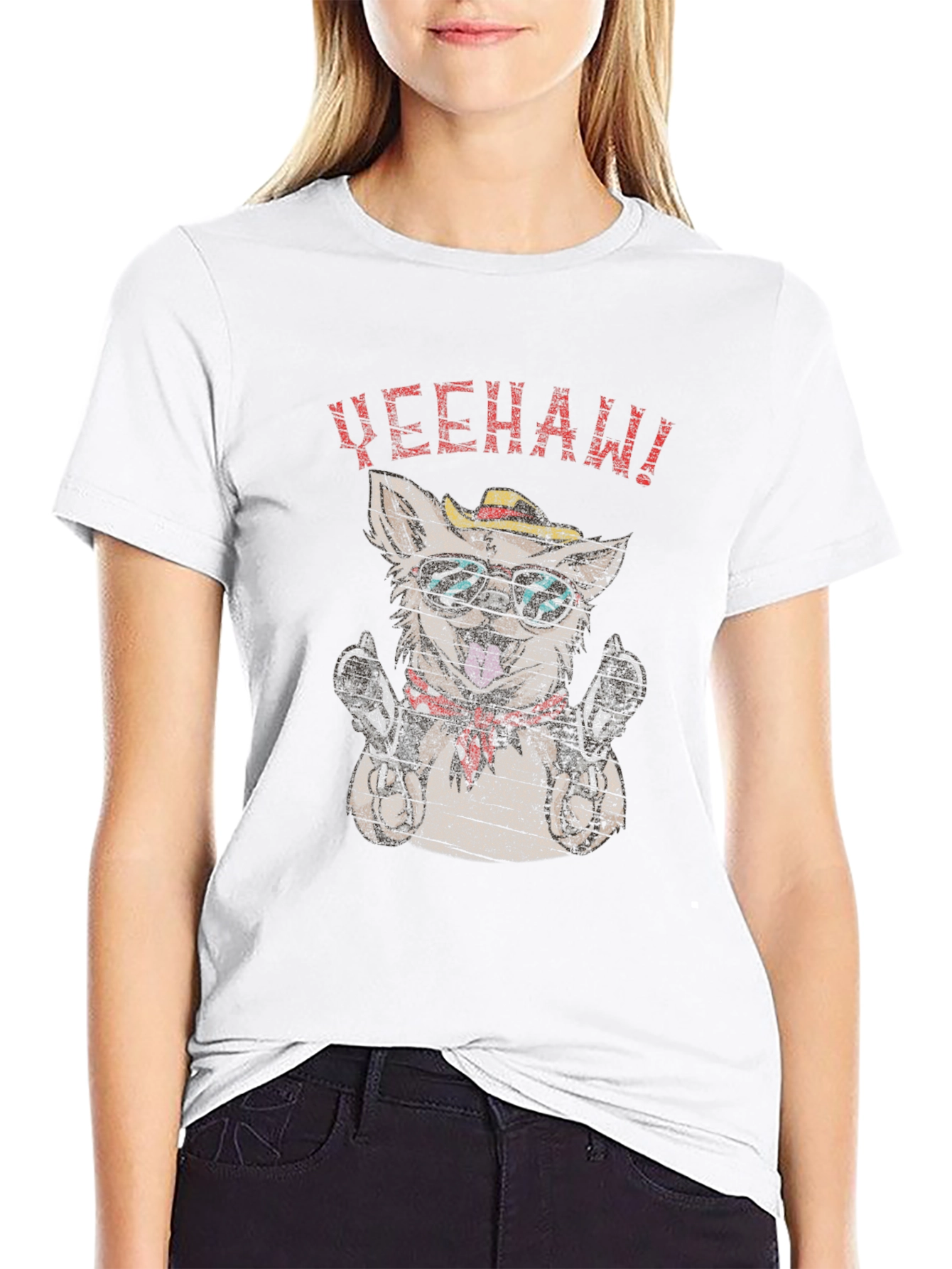 Yeehaw Dog T-Shirt - Novelty Graphic Tee