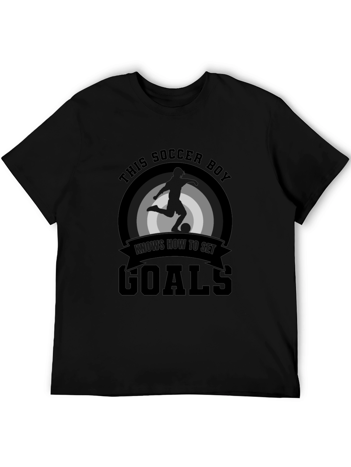 Soccer Boy Goals T-Shirt - Black
