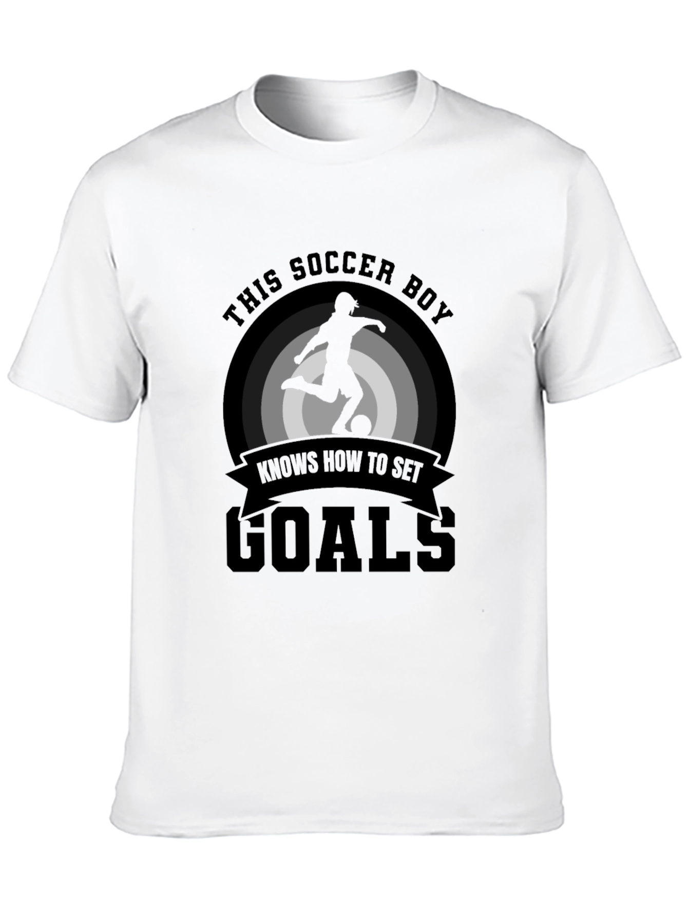 Soccer Boy Goals T-Shirt - Black