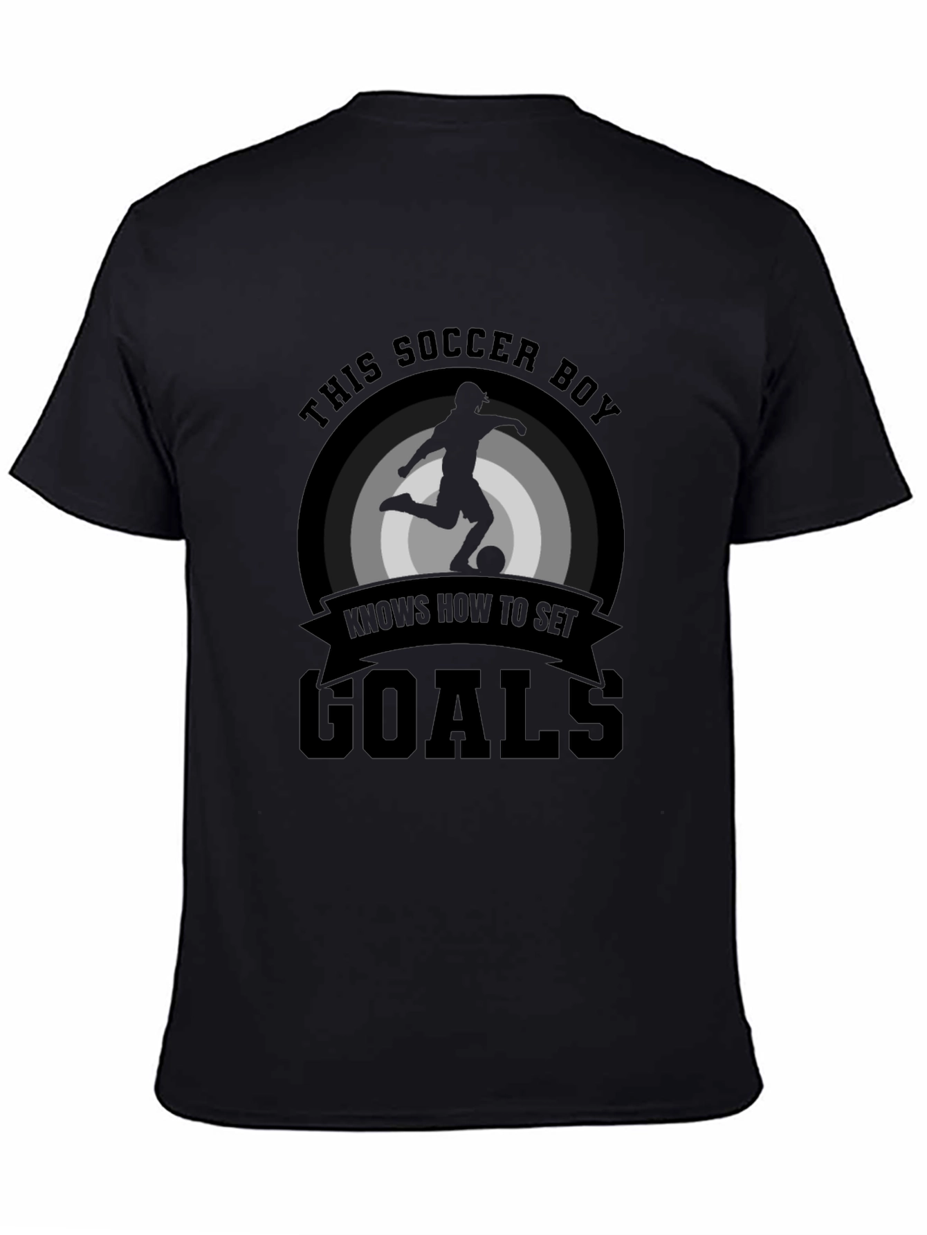 Soccer Boy Goals T-Shirt - Black