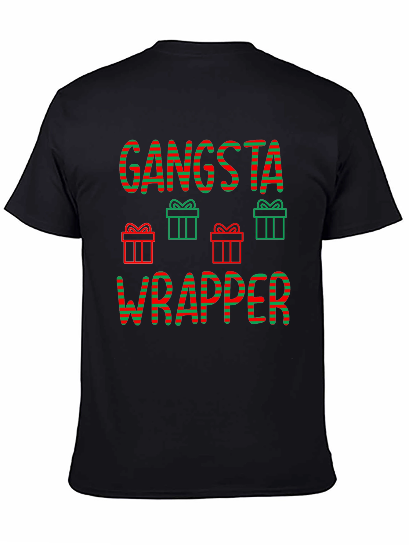 Gangsta Wrapper Christmas Graphic T-Shirt
