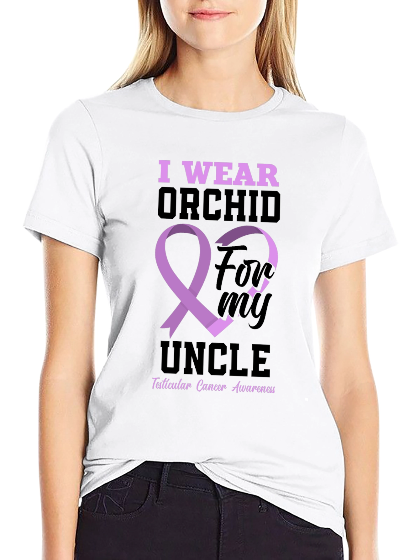I Wear Orchid For My Uncle T-Shirt