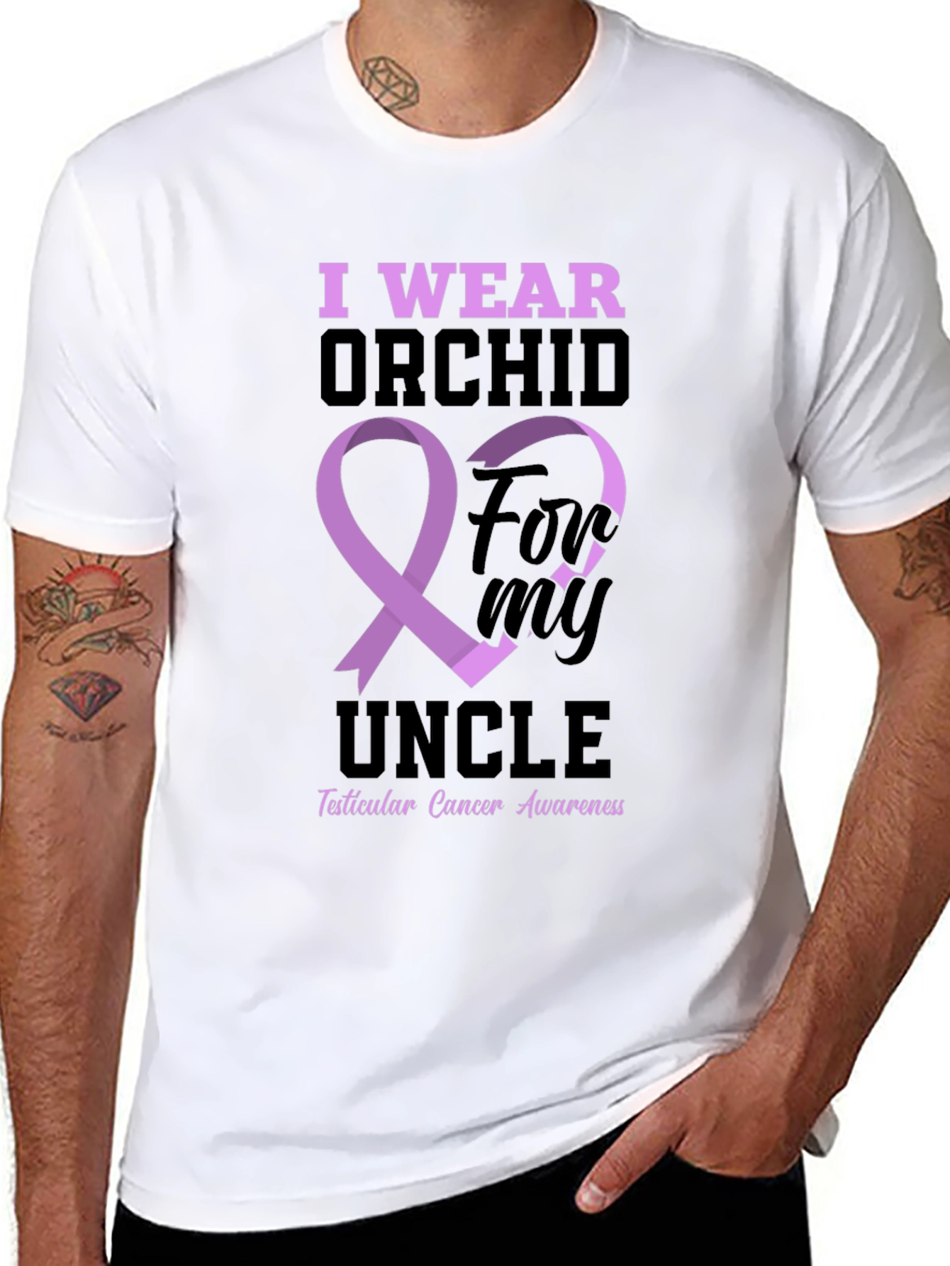 I Wear Orchid For My Uncle T-Shirt