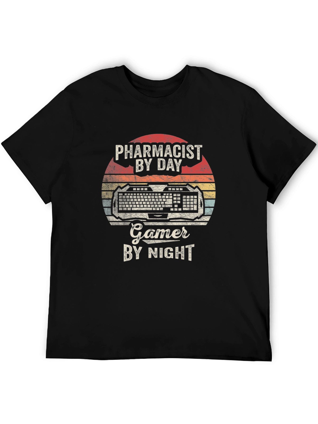 Pharmacist by Day Gamer by Night Black T-Shirt