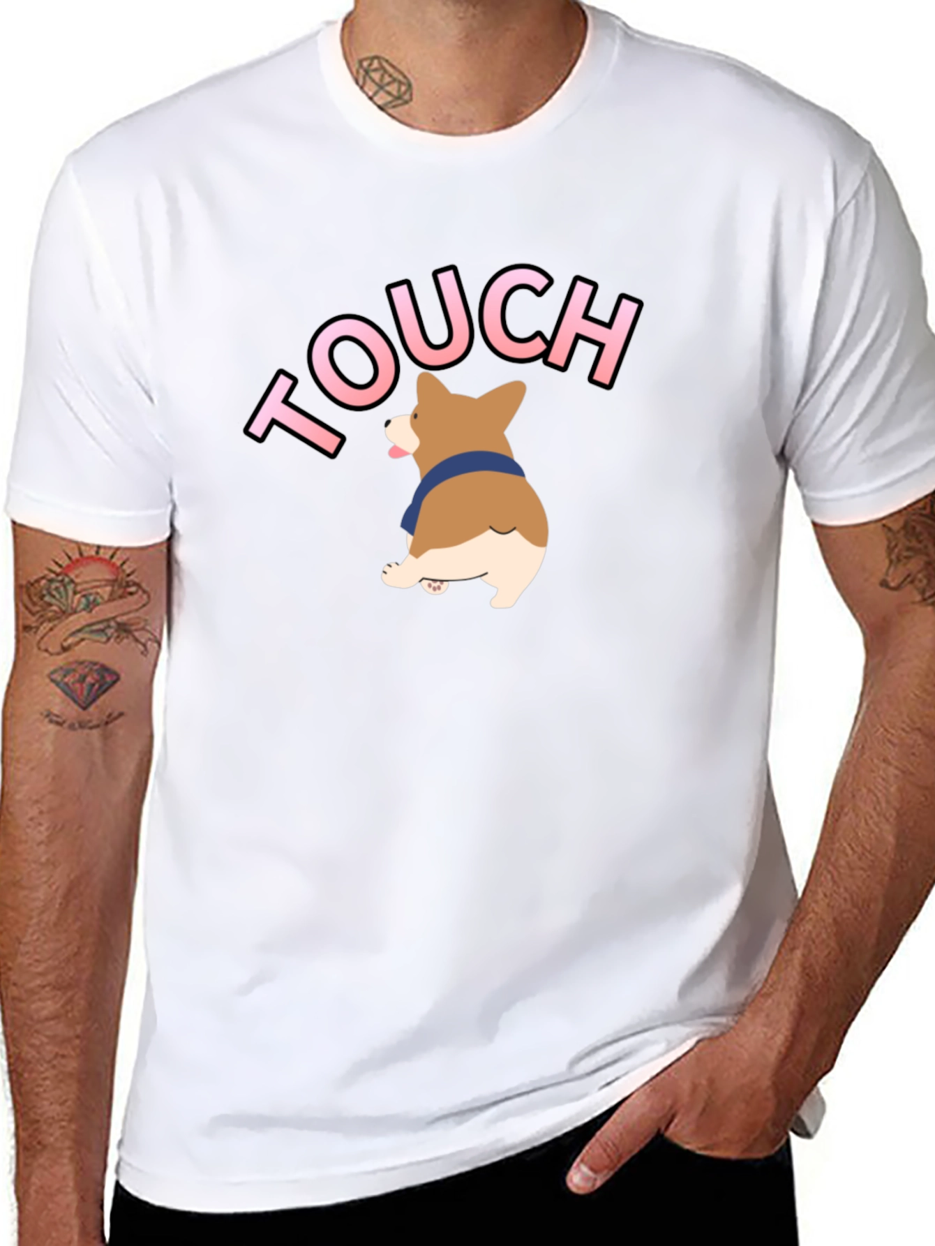 Corgi Touch T-Shirt – Cute Dog Lover Graphic Tee