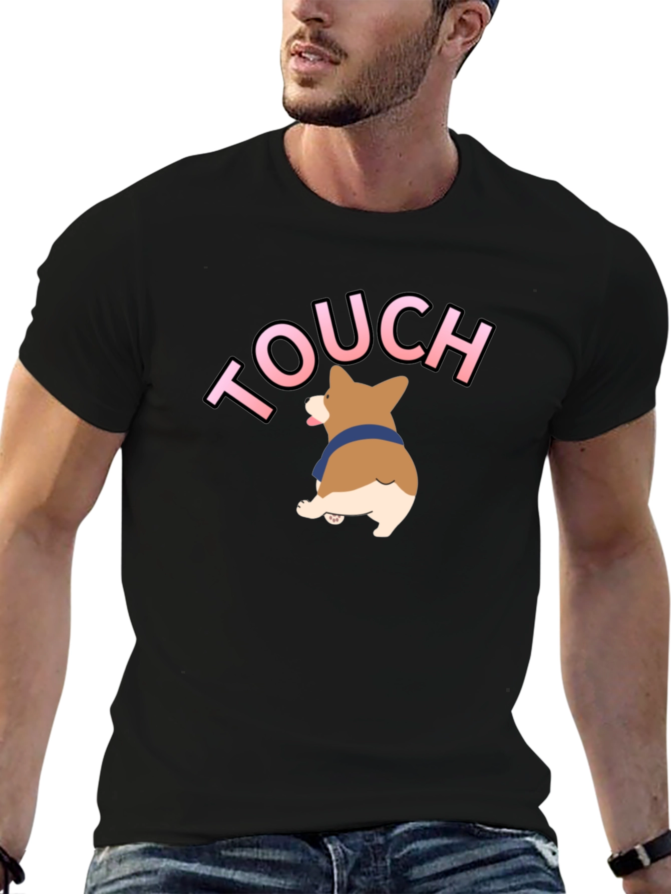 Corgi Touch T-Shirt – Cute Dog Lover Graphic Tee