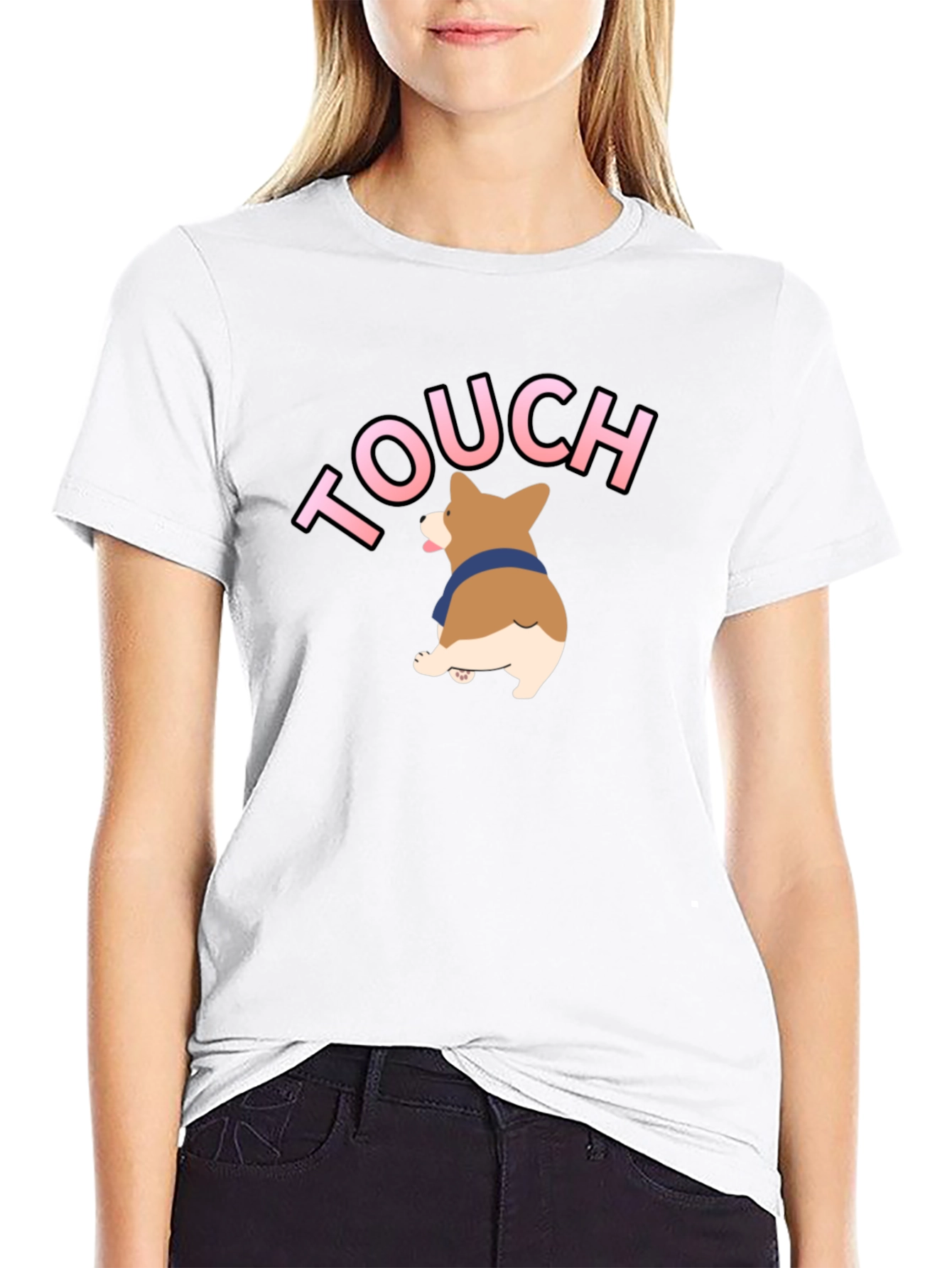 Corgi Touch T-Shirt – Cute Dog Lover Graphic Tee