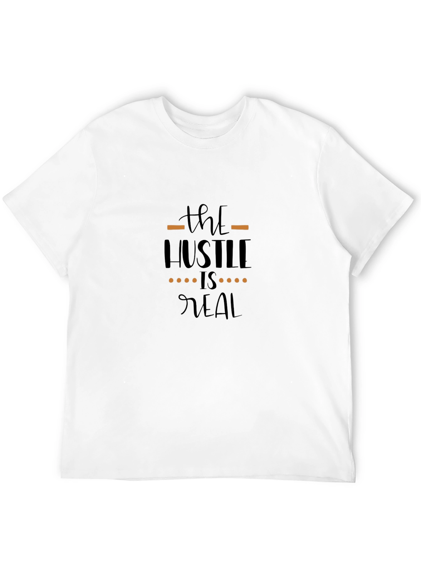 The Hustle is Real Graphic Black T-Shirt