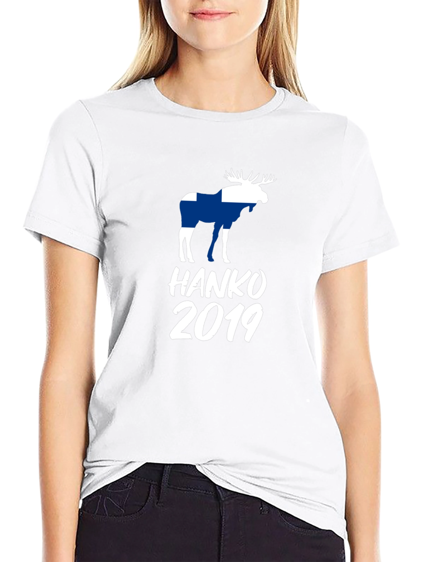 HANKO 2019 Moose Graphic Tee - Finland Flag