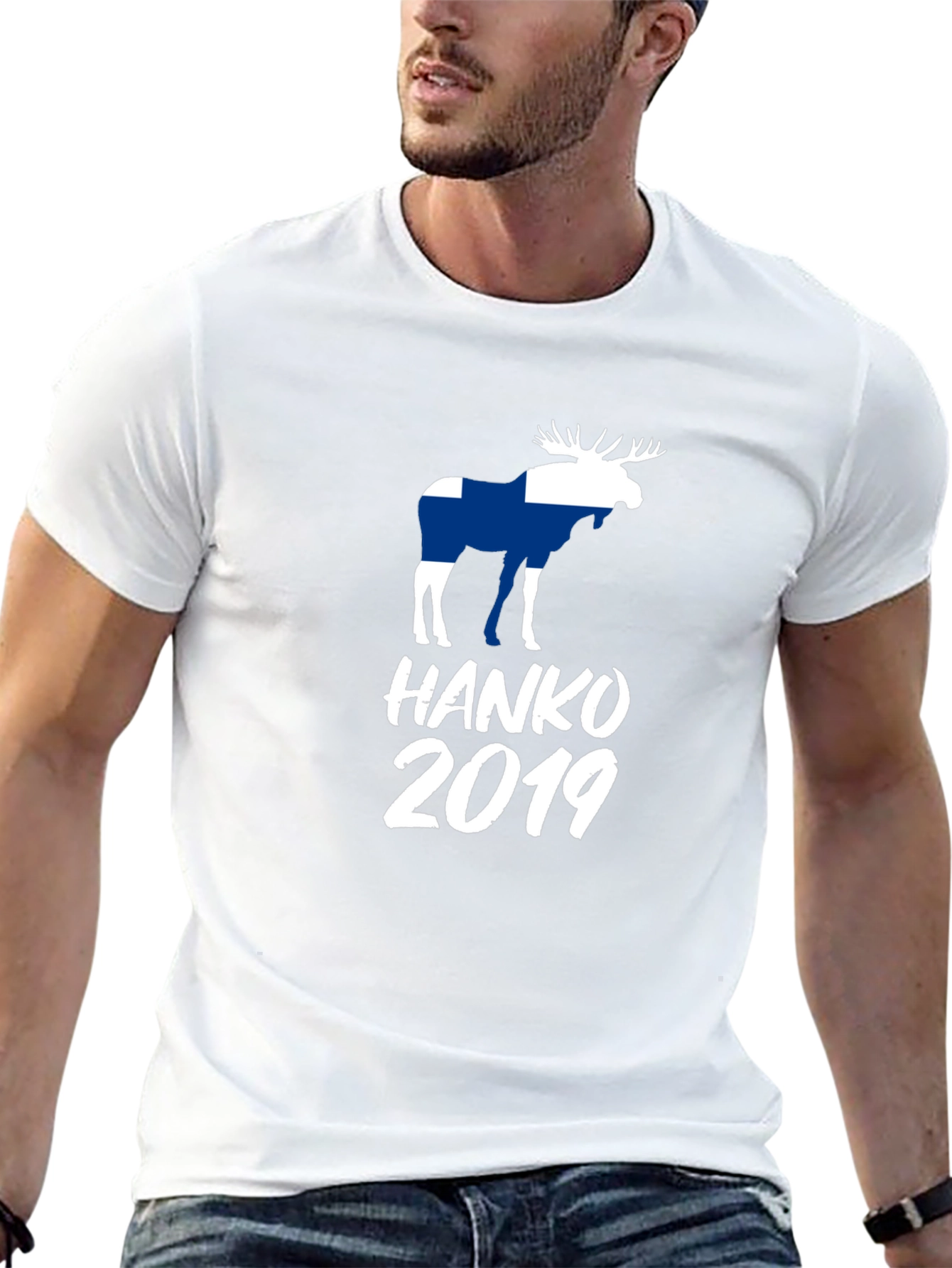 HANKO 2019 Moose Graphic Tee - Finland Flag