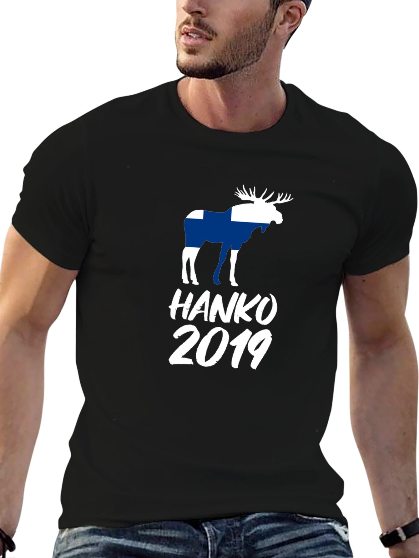 HANKO 2019 Moose Graphic Tee - Finland Flag