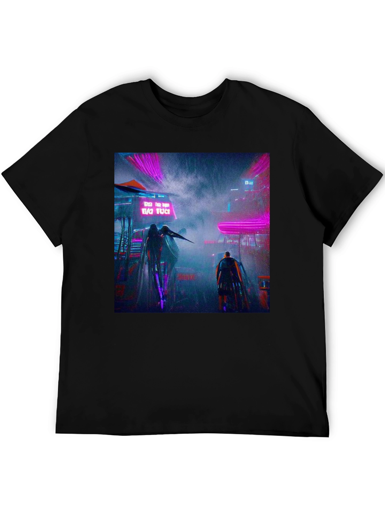 Cyberpunk Cityscape Graphic Tee