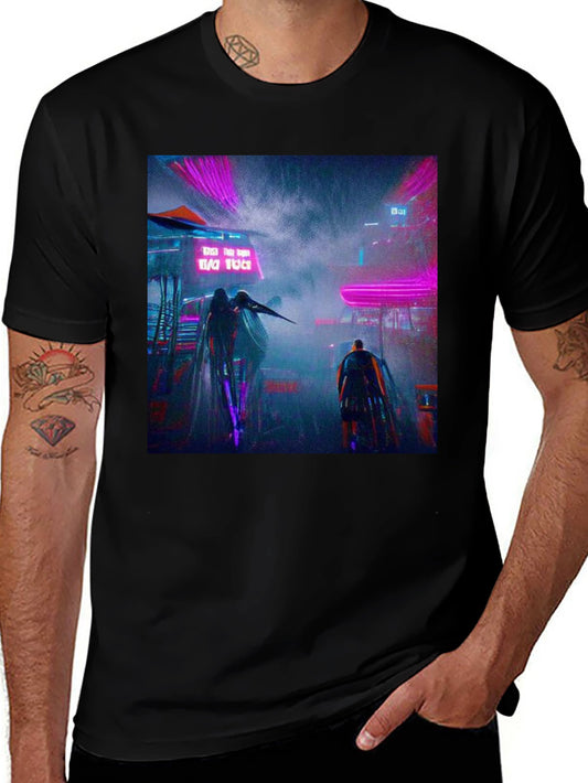 Cyberpunk Cityscape Graphic Tee