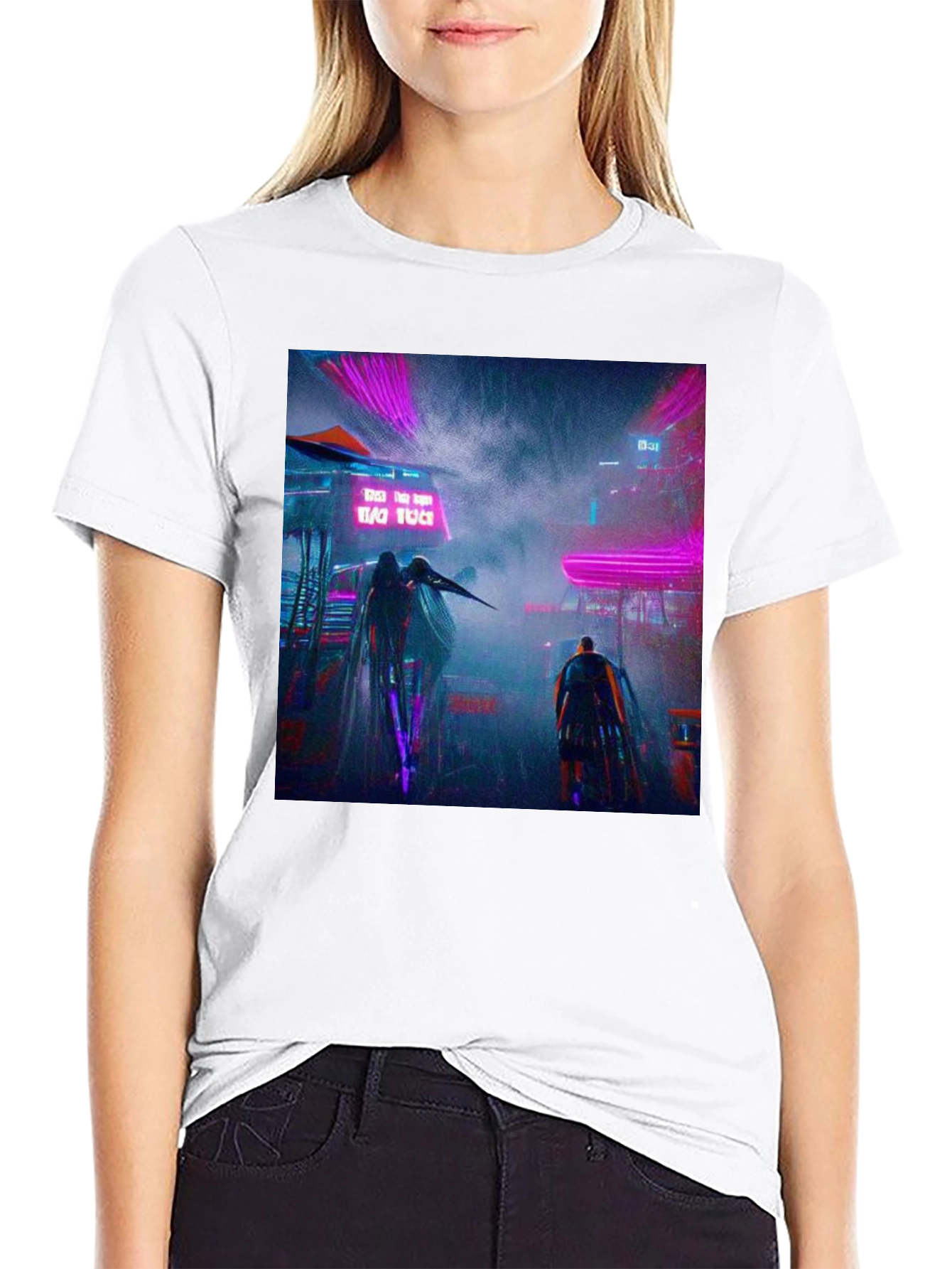 Cyberpunk Cityscape Graphic Tee