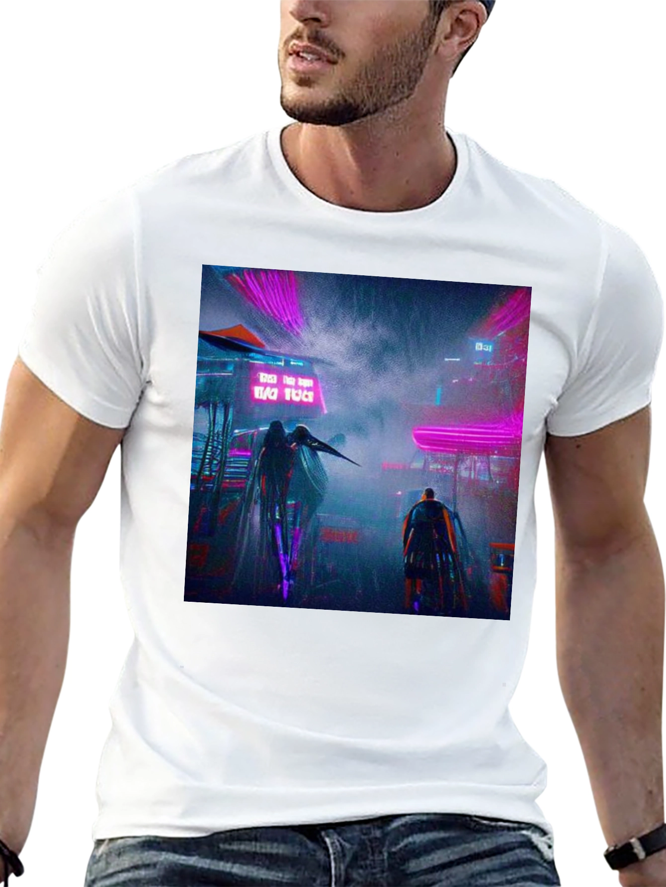Cyberpunk Cityscape Graphic Tee