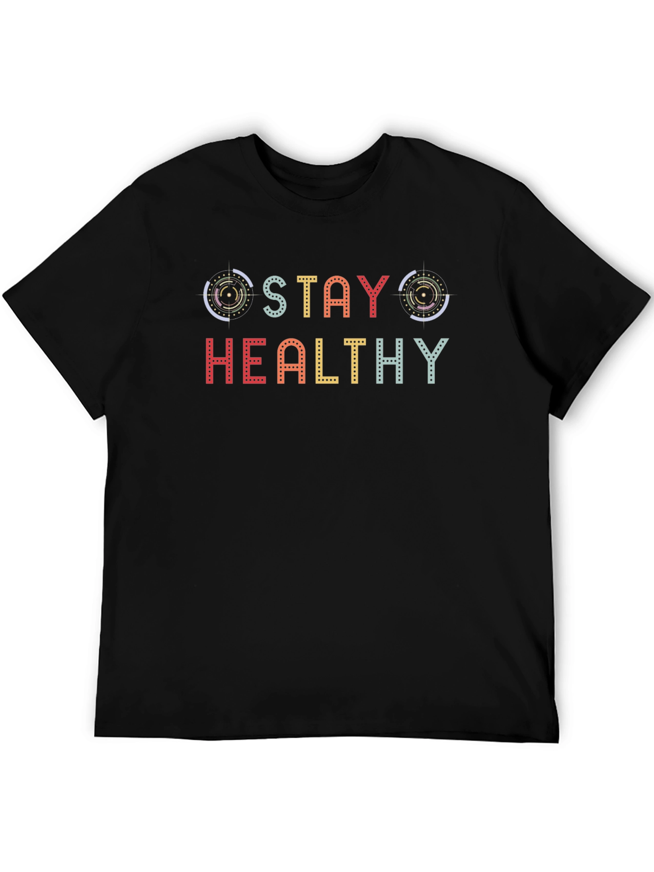 Stay Healthy Graphic Tee - Black Cotton