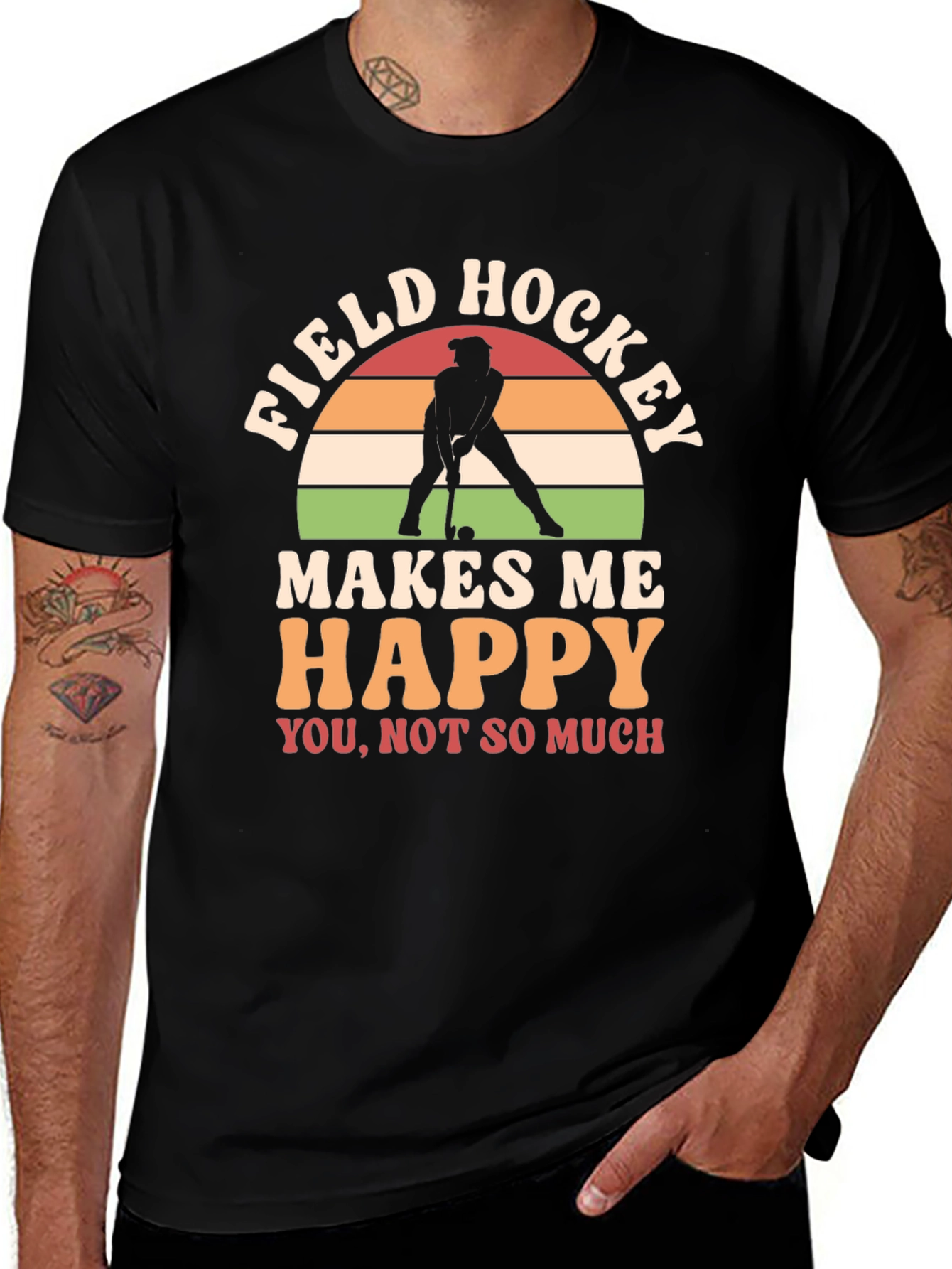 Field Hockey Makes Me Happy T-Shirt