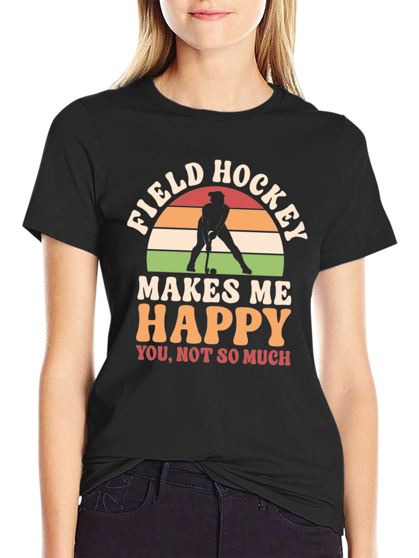 Field Hockey Makes Me Happy T-Shirt