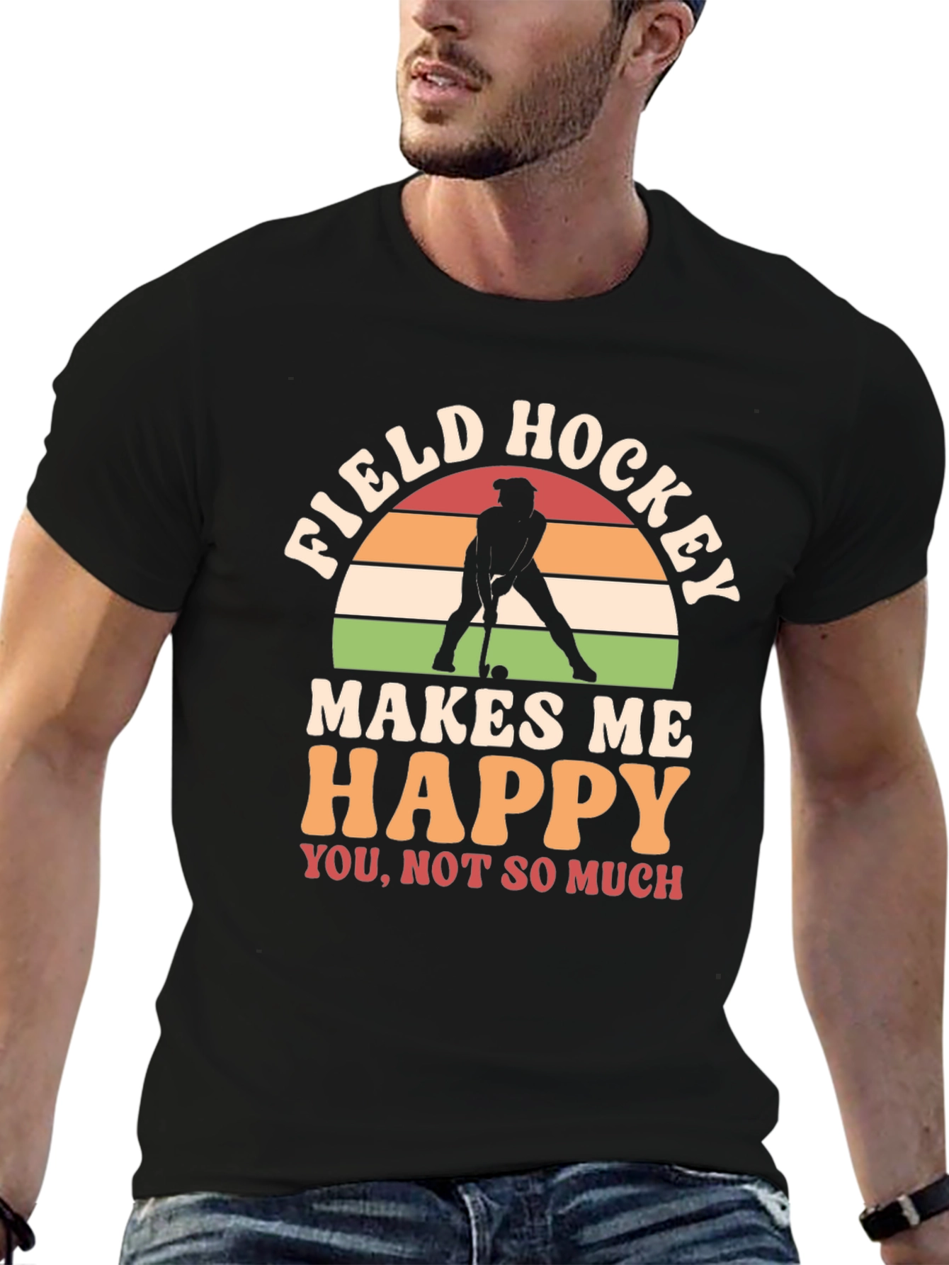 Field Hockey Makes Me Happy T-Shirt