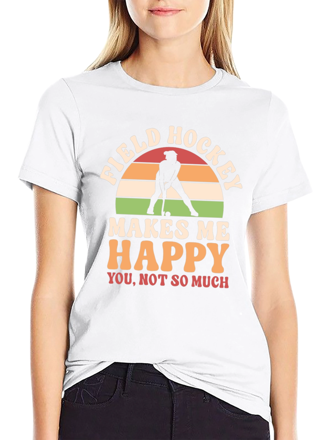 Field Hockey Makes Me Happy T-Shirt