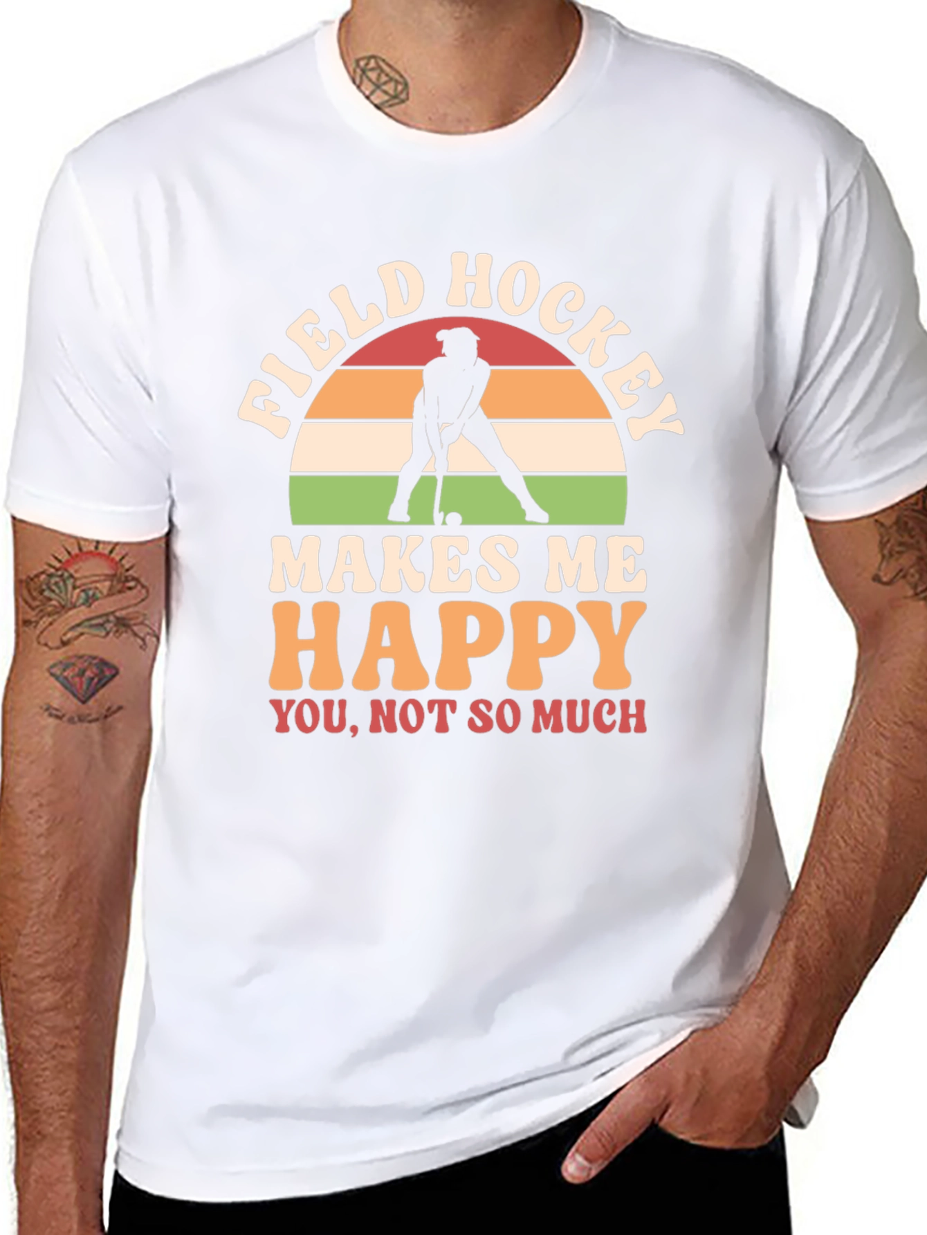 Field Hockey Makes Me Happy T-Shirt
