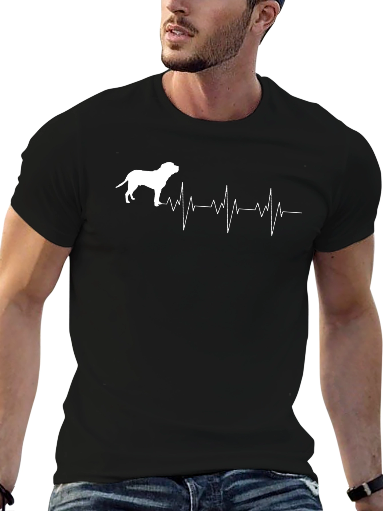 Dog Heartbeat EKG T-Shirt – Minimalist Dog Lover Tee