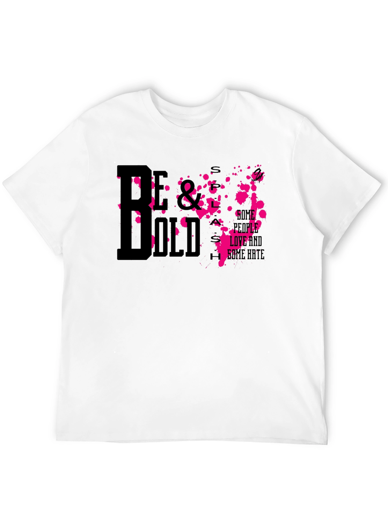 Be Bold Graphic Print Mens Black T-Shirt