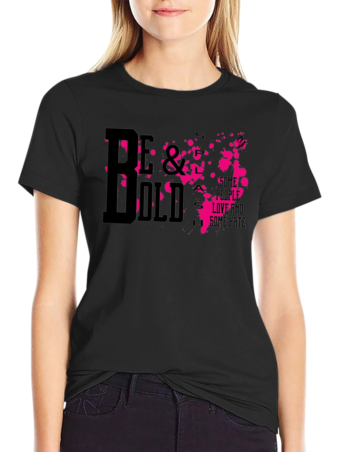 Be Bold Graphic Print Mens Black T-Shirt