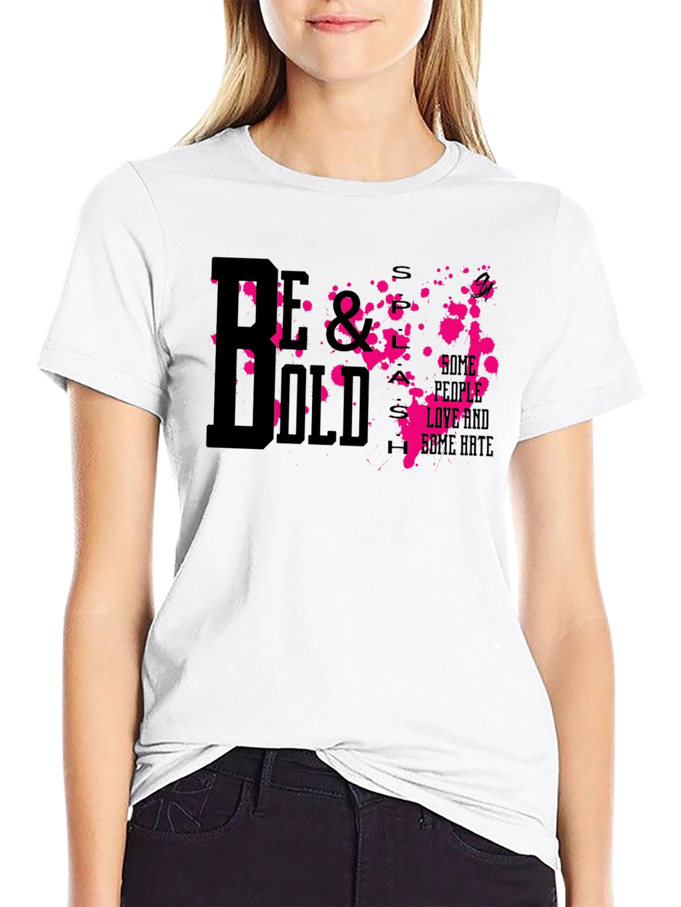 Be Bold Graphic Print Mens Black T-Shirt