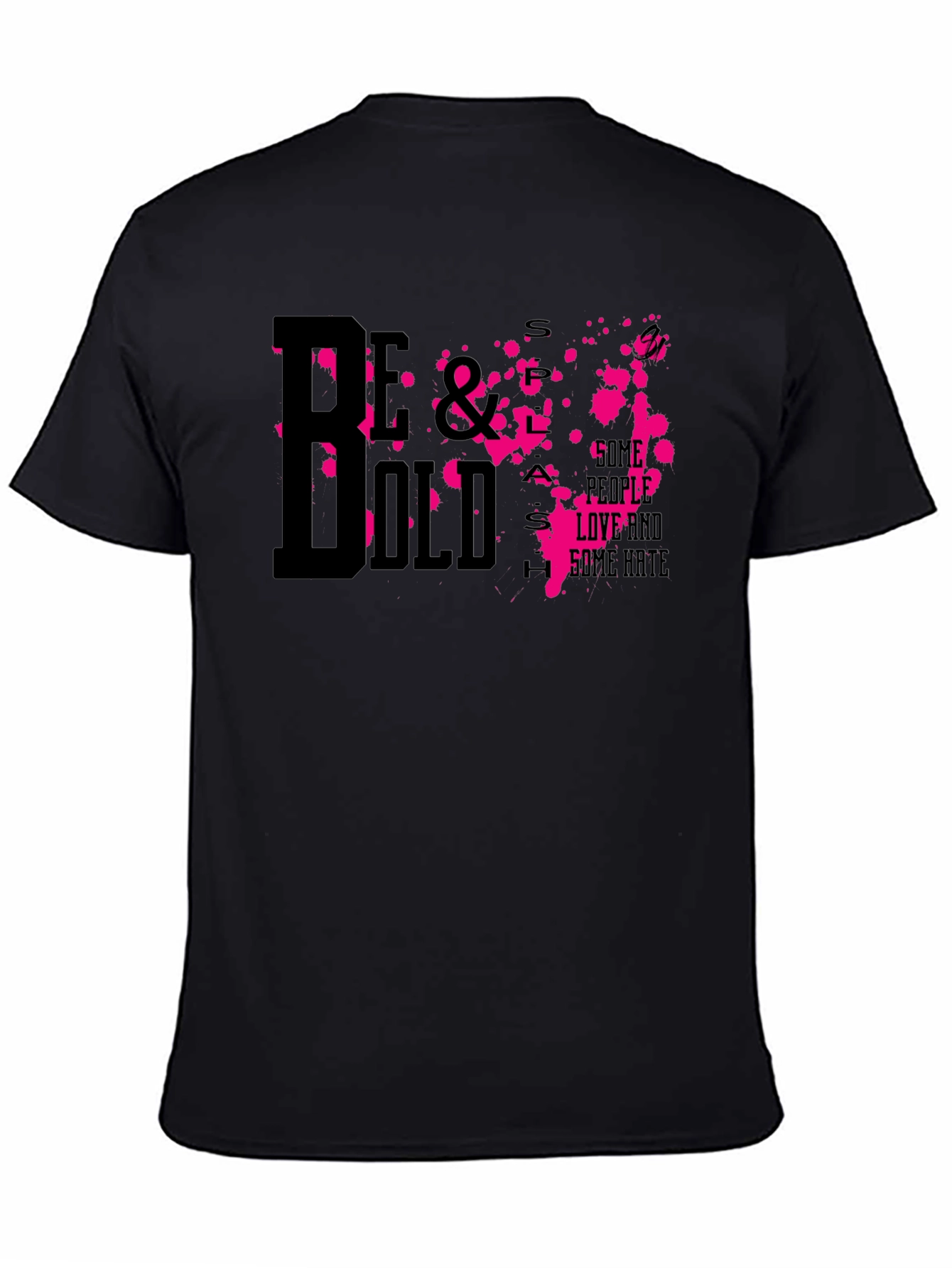 Be Bold Graphic Print Mens Black T-Shirt