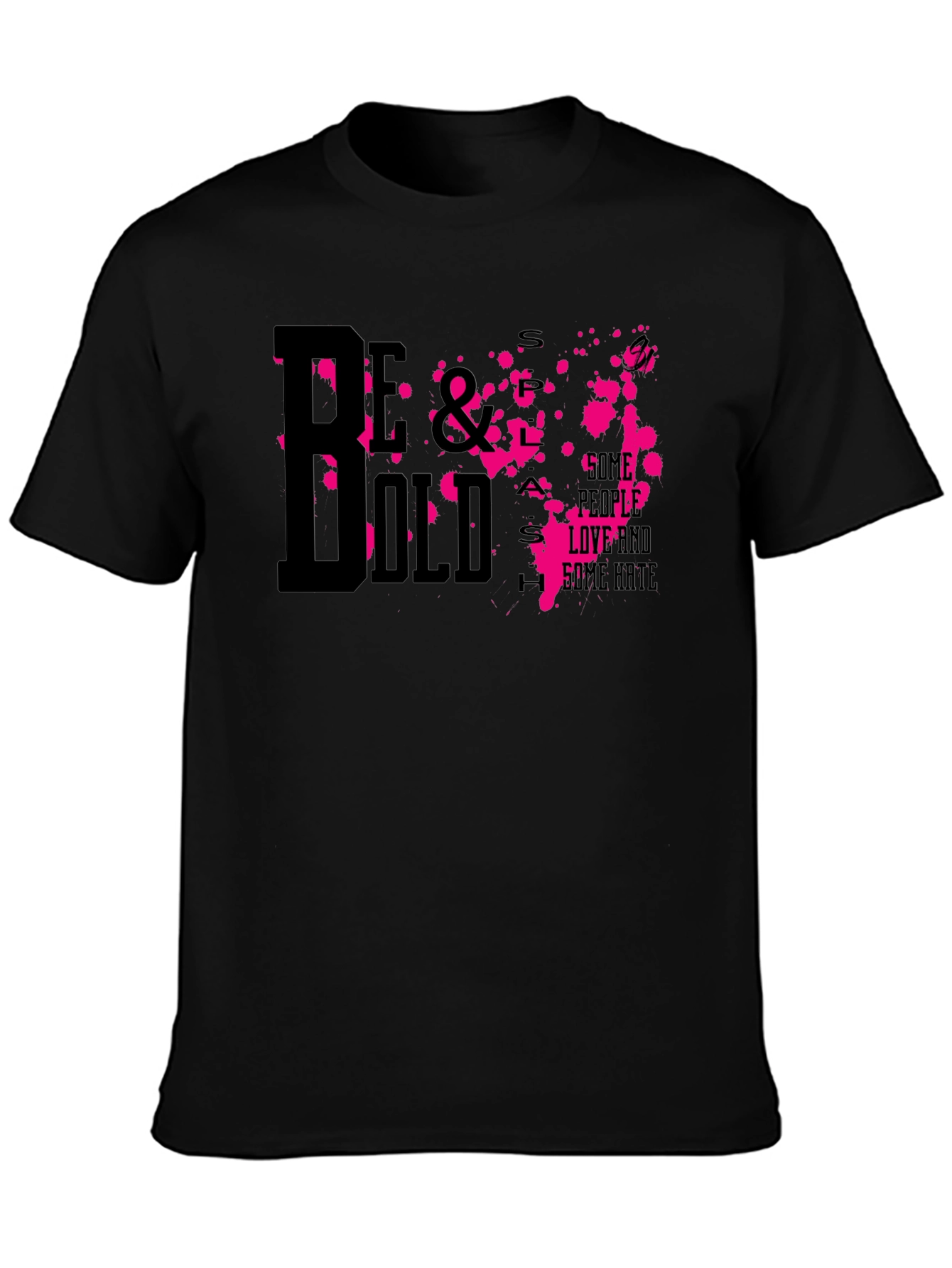Be Bold Graphic Print Mens Black T-Shirt