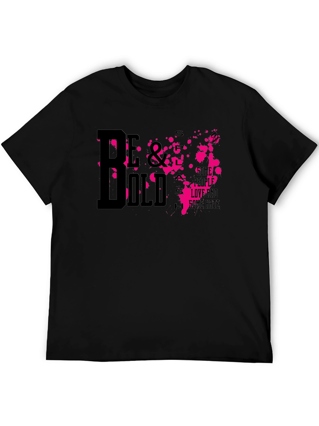 Be Bold Graphic Print Mens Black T-Shirt