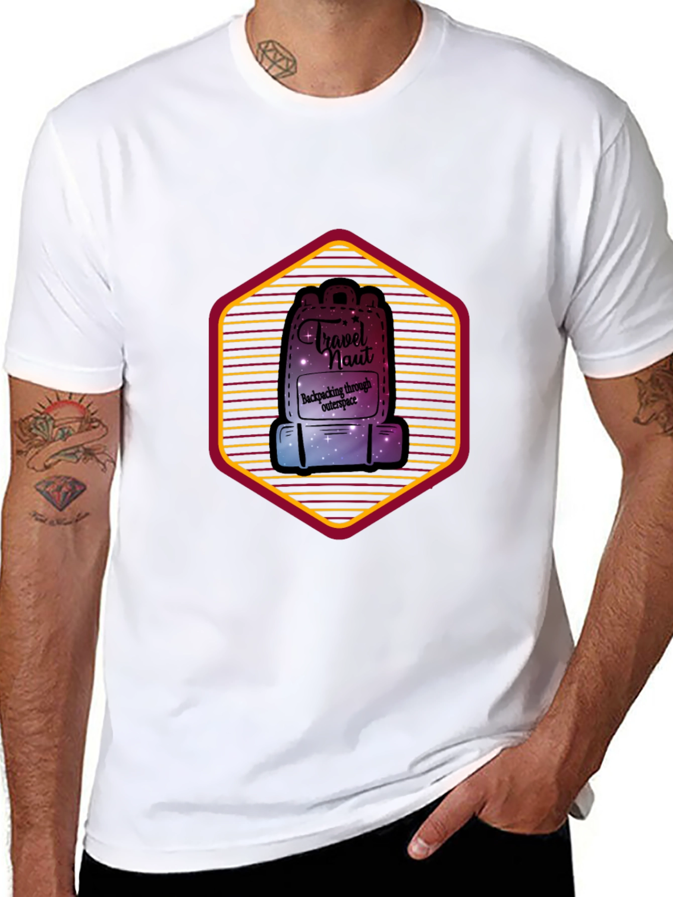 Travel Naut T-Shirt: Backpacking Through Outer Space Design