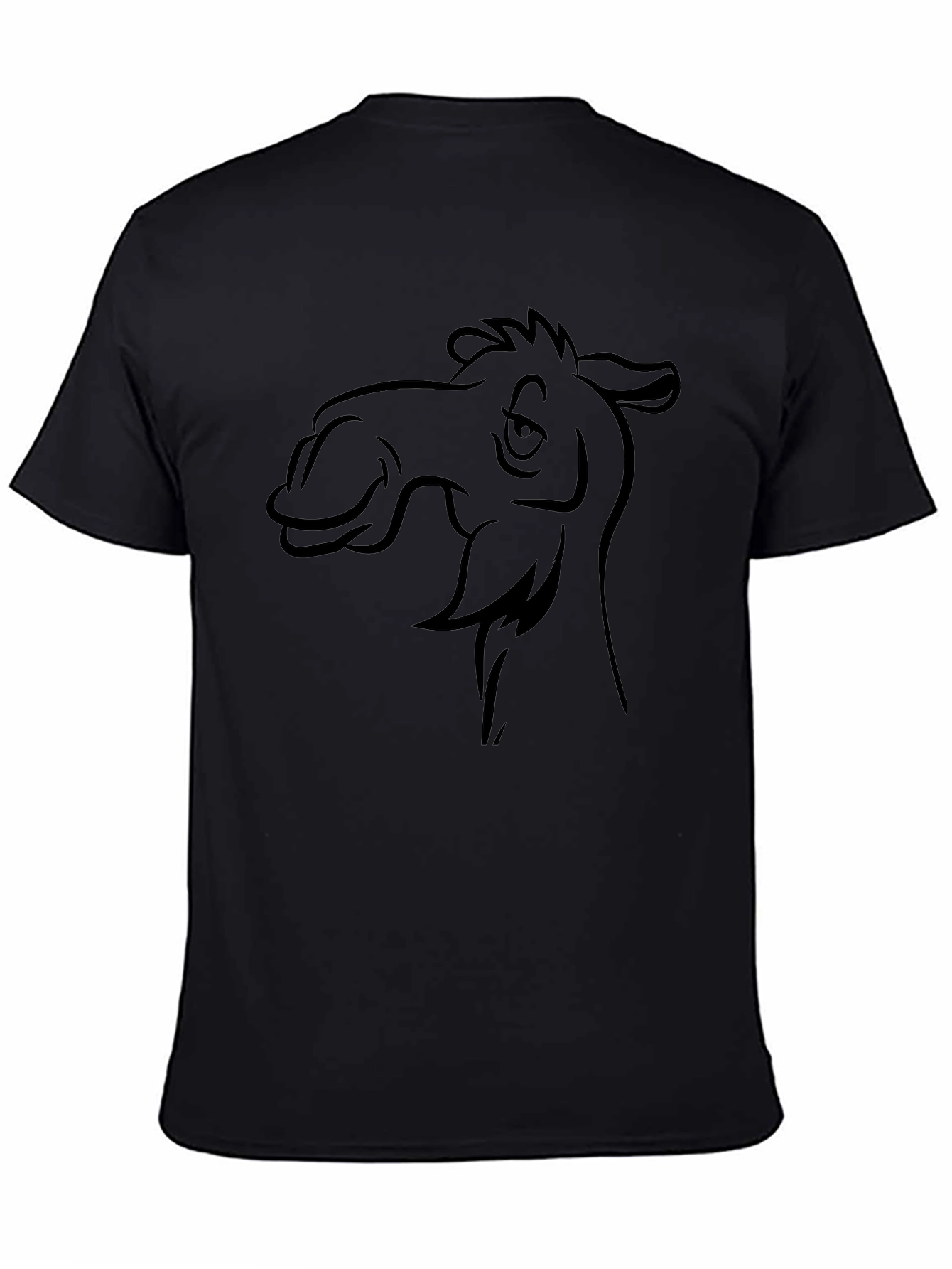 Camel Cartoon Graphic T-Shirt - Black Tee