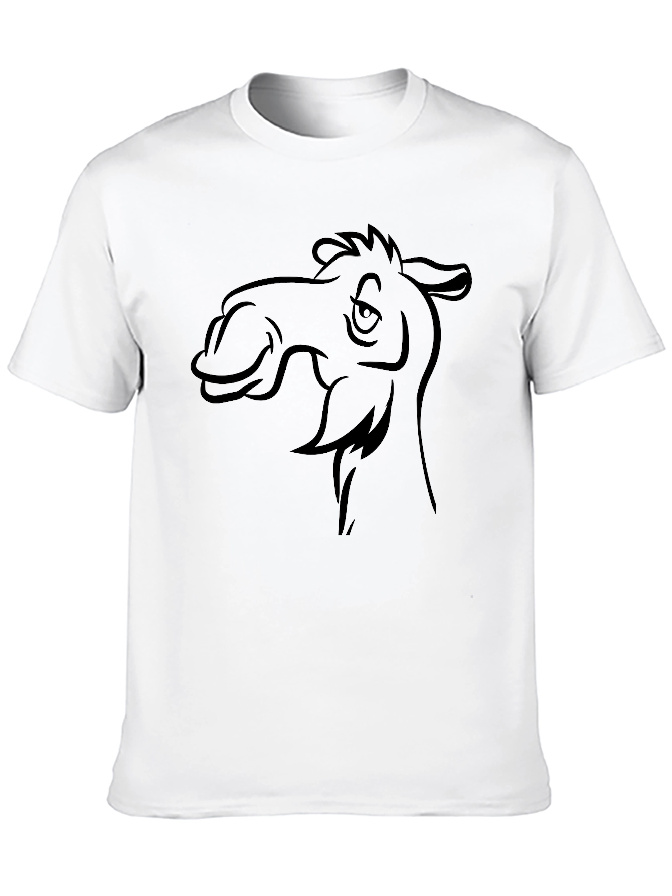 Camel Cartoon Graphic T-Shirt - Black Tee