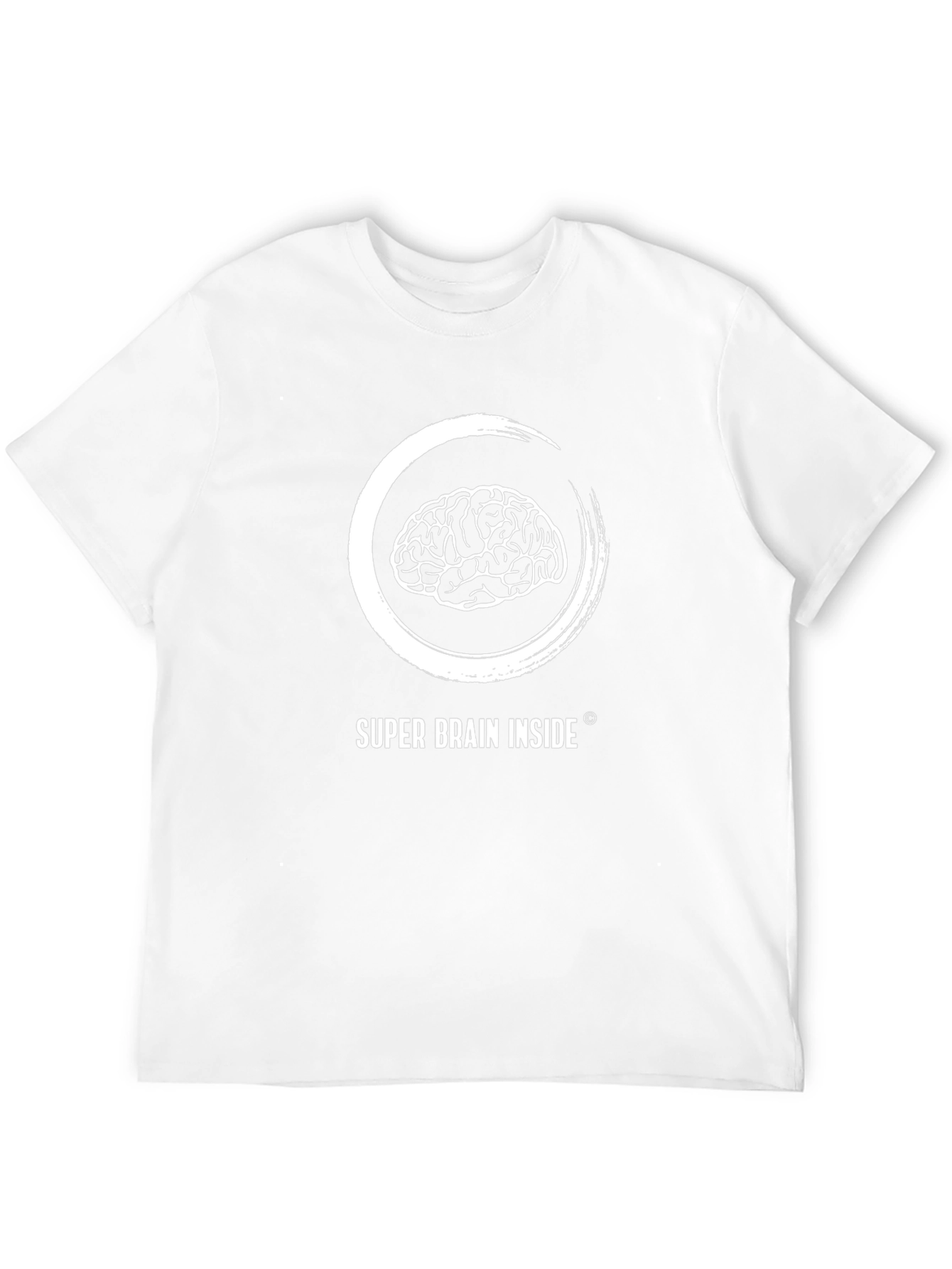 Super Brain Inside Graphic Tee - Black Cotton T-Shirt